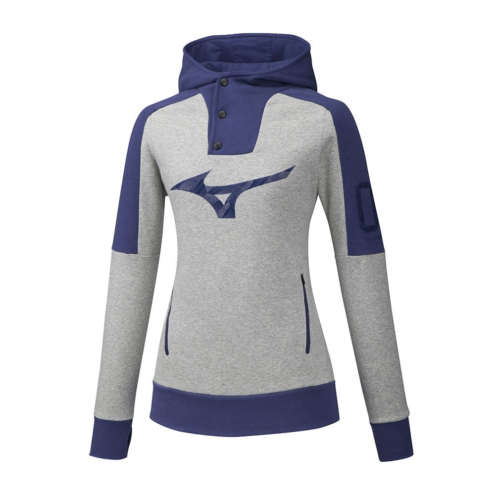 Sudaderas con capucha Mizuno Heritage Mujer Gris Ofertas ZURH-14639